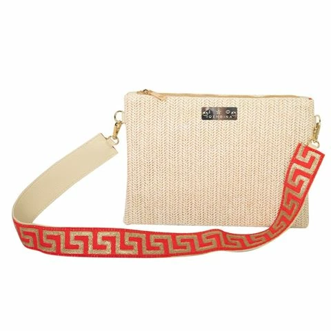 Iosifina - Helene Fuchsia Fabric Bag Coral Red 1 Iosifina - Helene Fuchsia Fabric Bag Coral Red