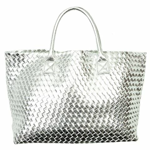Sorena - Summer Collection Ivy Tote Bag Silver W/Clutch 1 Sorena - Summer Collection Ivy Tote Bag Silver W/Clutch