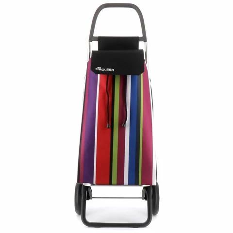 Rolser - 2 Wheel Shopping Trolley Iris Black/Stripes 43L 1 Rolser - 2 Wheel Shopping Trolley Iris Black/Stripes 43L