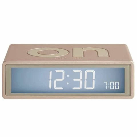 Lexon - Flip+ Travel Reversible LCD Alarm Clock Soft Gold 1 Lexon - Flip+ Travel Reversible LCD Alarm Clock Soft Gold