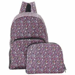 Eco-Chic - Foldable Backpack Ditsy Doodle Purple
