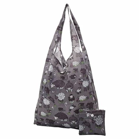 Eco-Chic - Foldaway Shopper Sheep Dark Grey 1 Eco-Chic - Foldaway Shopper Sheep Dark Grey