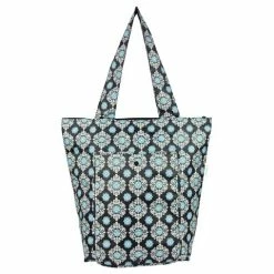 Sachi - Insulated Folding Market Tote Bag Medallion Black