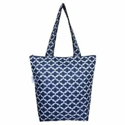 Sachi - Insulated Folding Market Tote Bag Moroccan Navy
