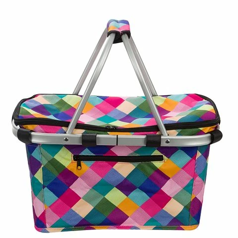 Sachi - Insulated Carry Basket Harlequin 1 Sachi - Insulated Carry Basket Harlequin