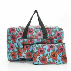 Eco-Chic - Foldable Holdall Poppies Blue