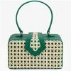 Mehry Mu - Fey In The 50s Bag Leather & Rattan Emerald Green