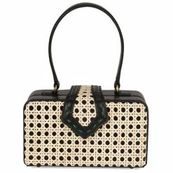 Mehry Mu - Fey In The 50s Bag Leather & Rattan Black