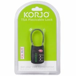 Korjo - TSA Flexicable Combination Lock Black
