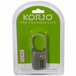 Korjo - TSA Flexicable Combination Lock Silver