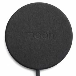 Moon - Ultra Slim Wireless Charger Leather Black