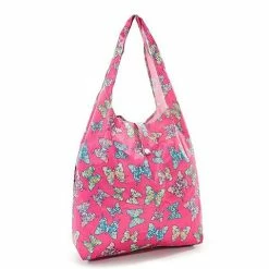 Eco-Chic - Foldaway Shopper Butterflies Fuchsia