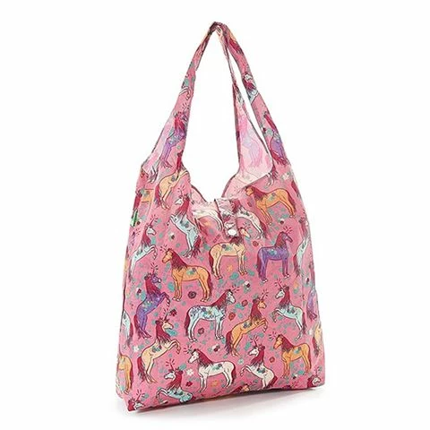 Eco-Chic - Foldaway Shopper Unicorn Pink 1 Eco-Chic - Foldaway Shopper Unicorn Pink