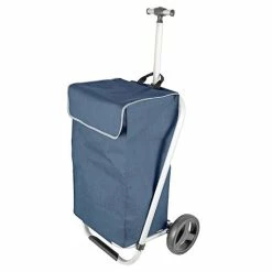 Karlstert - Alum. Telescopic Handle Shopping Trolley Navy