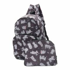 Eco-Chic - Foldable Backpack Scatty Scotty Black