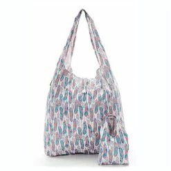 Eco-Chic - Foldaway Shopper Feathers White