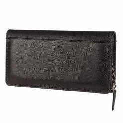 Redd Leather - Natural Milled Travel Wallet Black