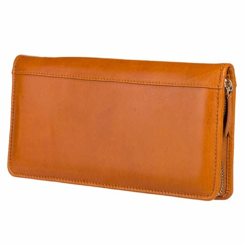 Redd Leather - Natural Milled Travel Wallet Cognac Tan 1 Redd Leather - Natural Milled Travel Wallet Cognac Tan