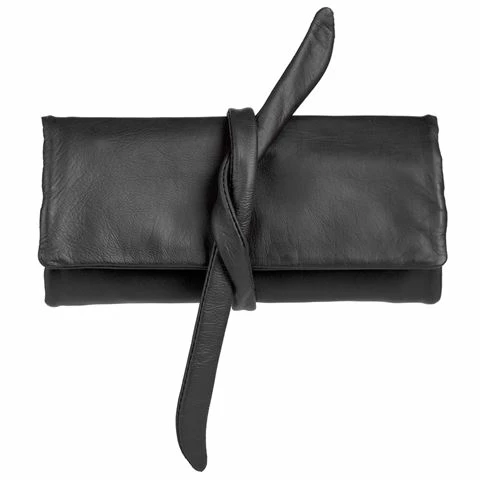 Redd Leather - Nappa Jewellery Roll Black 1 Redd Leather - Nappa Jewellery Roll Black