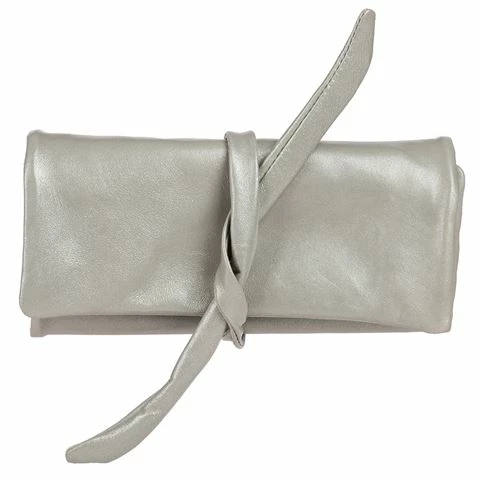 Redd Leather - Nappa Jewellery Roll Silver 1 Redd Leather - Nappa Jewellery Roll Silver