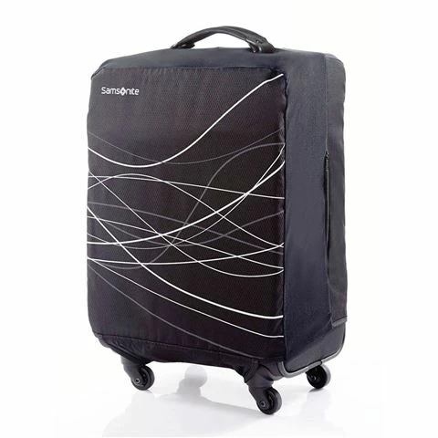 Samsonite - Foldable Luggage Cover M+ Black 1 Samsonite - Foldable Luggage Cover M+ Black