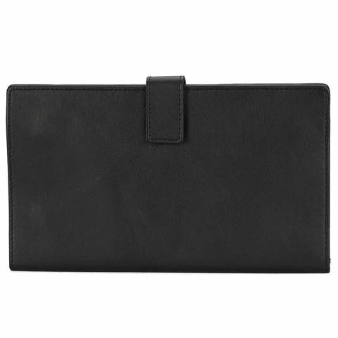 Redd Leather - Leather Travel Wallet With Tab Closure Black 1 Redd Leather - Leather Travel Wallet With Tab Closure Black