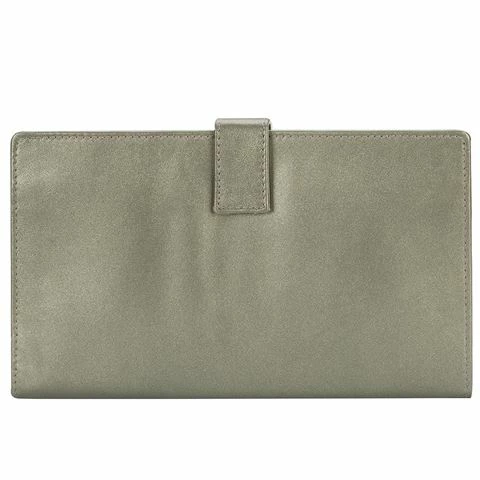 Redd Leather - Leather Travel Wallet With Tab Closure Pewter 1 Redd Leather - Leather Travel Wallet With Tab Closure Pewter