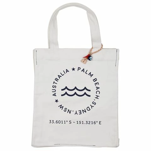 Med Blue - Signature Canvas Tote Bag Palm Beach 1 Med Blue - Signature Canvas Tote Bag Palm Beach