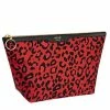 Wouf - Satin Makeup Bag Red Leopard