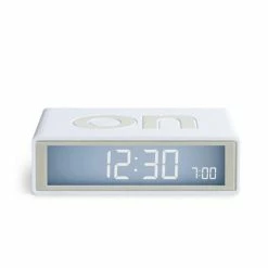 Lexon - Flip+ Travel LCD Alarm Clock White