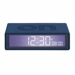 Lexon - Flip+ Reversible Travel Alarm Clock LCD Dark Blue