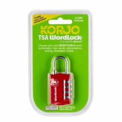 Korjo - Wordlock TSA Combination Lock Red