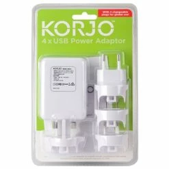 Korjo - Worldwide 4 Port USB Adaptor Plug